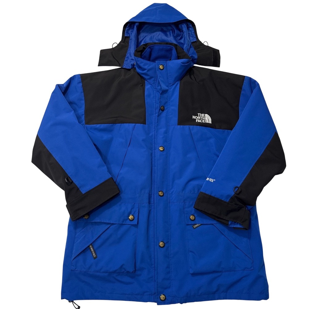 The North Face Mountain Light Gore-Tex Jacket Blue Black XL Vintage Parka Mens